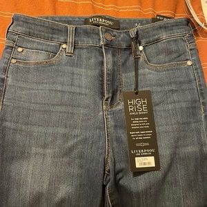Liverpool Tinsley High Rise Skinny Jeans Size 6 NWT Indigo Stretch Denim Lanier